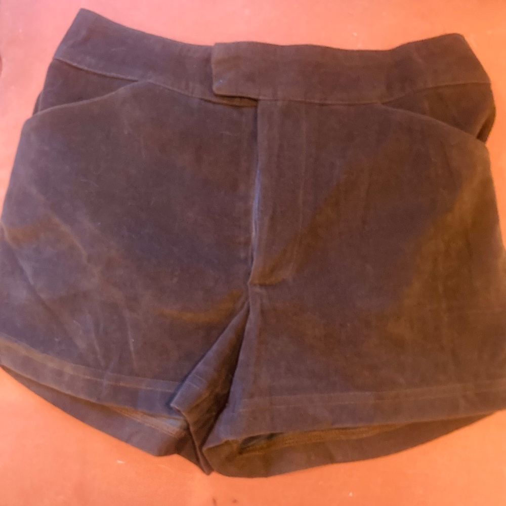 Women's Y2K micro suede brown Hot pant -shorts